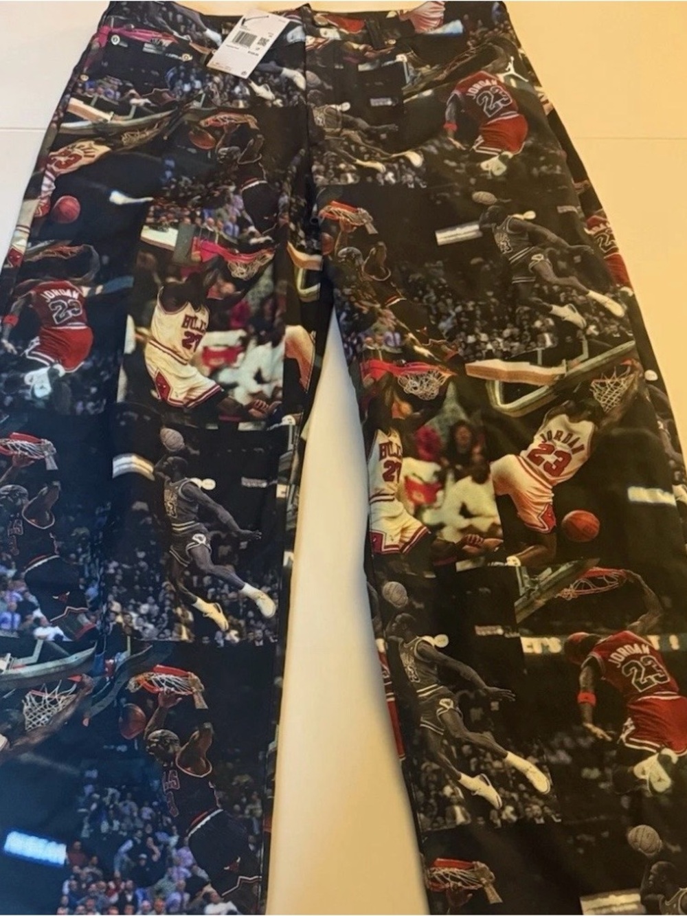 Nike Michael Jordan Mens Flight All Over Print Pants Black Size 34 NWT Jumpman